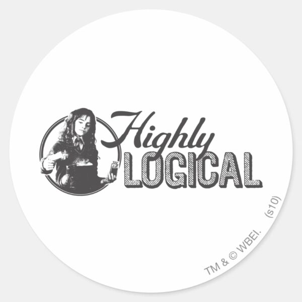 Harry_Potter_Spell___Highly_Logical_Classic_Round_Sticker_1 Harry Potter Spell Highly Logical Classic Round Sticker