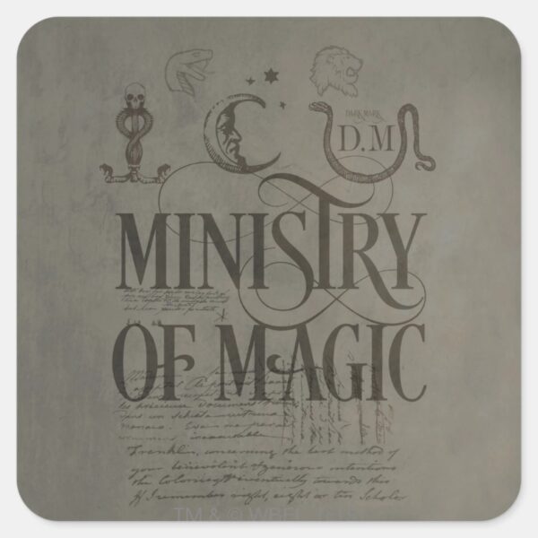 Harry_Potter_Spell___MINISTRY_OF_MAGIC_Square_Sticker_1 Harry Potter Spell MINISTRY OF MAGIC Square Sticker