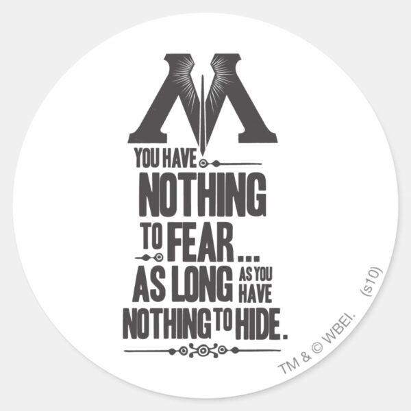 Harry_Potter_Spell___Ministry_of_Magic_Propaganda_Classic_Round_Sticker_1 Harry Potter Spell Ministry Of Magic Propaganda Classic Round Sticker