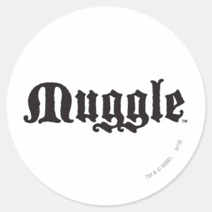 Harry Potter Spell Muggle Classic Round Sticker