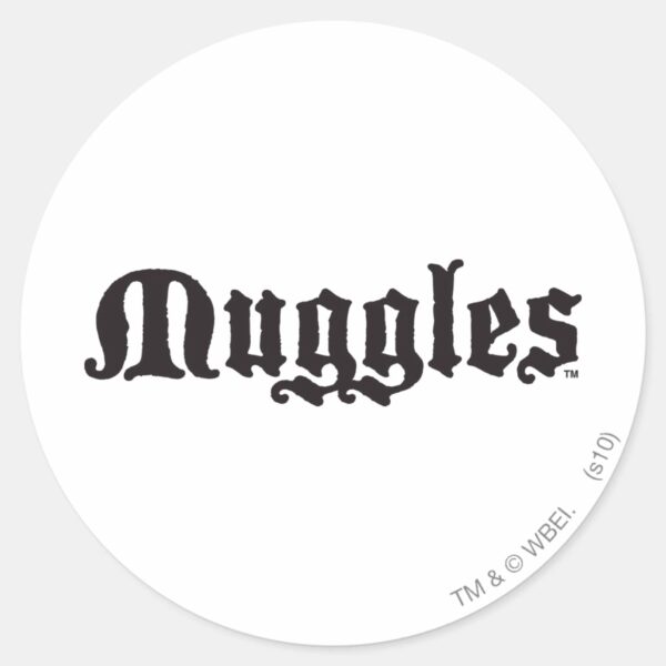 Harry_Potter_Spell___Muggles_Classic_Round_Sticker_1 Harry Potter Spell Muggles Classic Round Sticker