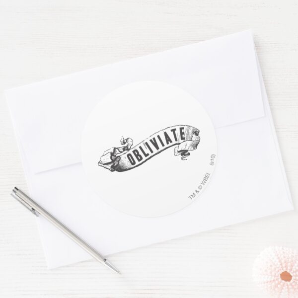 Harry_Potter_Spell___Obliviate_Classic_Round_Sticker_3 Harry Potter Spell Obliviate Classic Round Sticker