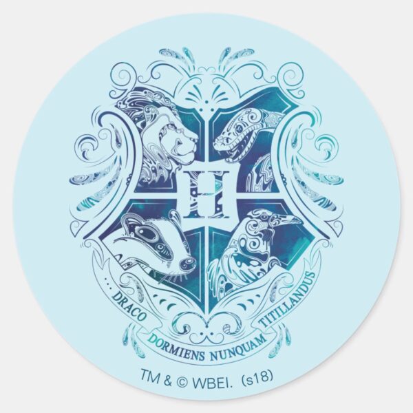 Harry_Potter___Aguamenti_HOGWARTS™_Crest_Classic_Round_Sticker_1 Harry Potter Aguamenti HOGWARTS™ Crest Classic Round Sticker