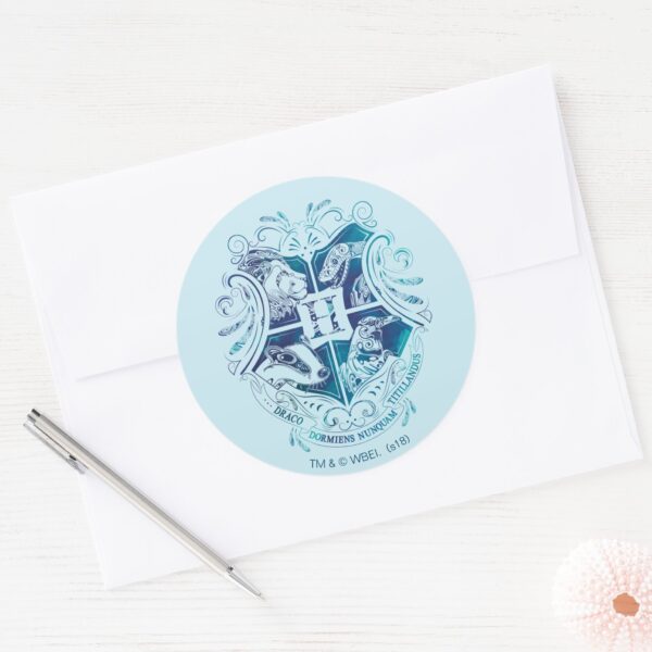 Harry_Potter___Aguamenti_HOGWARTS™_Crest_Classic_Round_Sticker_3 Harry Potter Aguamenti HOGWARTS™ Crest Classic Round Sticker