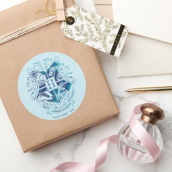 Harry_Potter___Aguamenti_HOGWARTS™_Crest_Classic_Round_Sticker_5 Harry Potter Aguamenti HOGWARTS™ Crest Classic Round Sticker