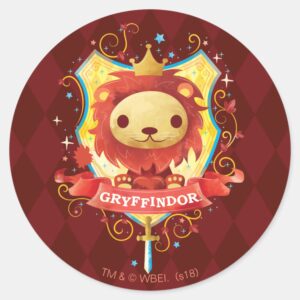 Harry_Potter___Charming_GRYFFINDOR™_Crest_Classic_Round_Sticker_1 Harry Potter Charming GRYFFINDOR™ Crest Classic Round Sticker