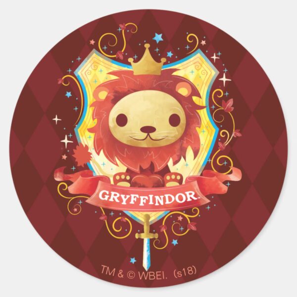 Harry_Potter___Charming_GRYFFINDOR™_Crest_Classic_Round_Sticker_1 Harry Potter Charming GRYFFINDOR™ Crest Classic Round Sticker