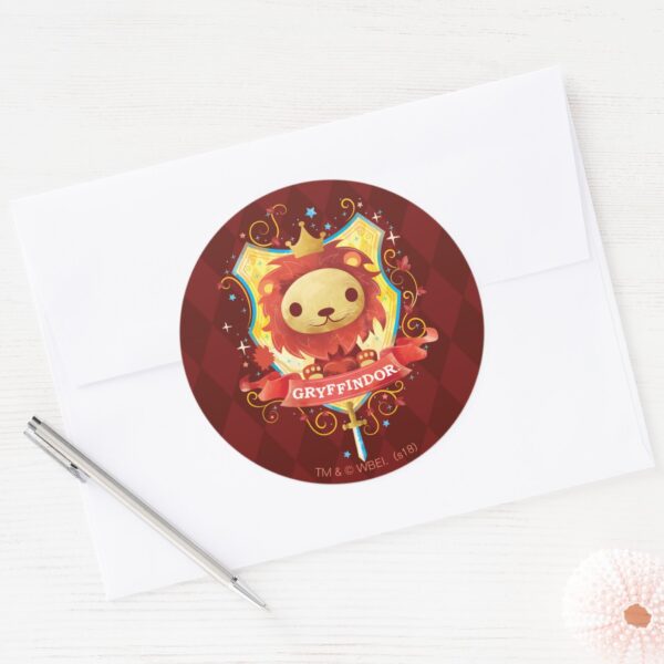 Harry_Potter___Charming_GRYFFINDOR™_Crest_Classic_Round_Sticker_3 Harry Potter Charming GRYFFINDOR™ Crest Classic Round Sticker