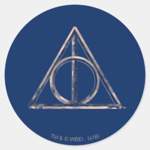 Harry_Potter___Deathly_Hallows_Watercolor_Classic_Round_Sticker_1 Harry Potter Deathly Hallows Watercolor Classic Round Sticker