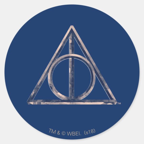 Harry_Potter___Deathly_Hallows_Watercolor_Classic_Round_Sticker_1 Harry Potter Deathly Hallows Watercolor Classic Round Sticker
