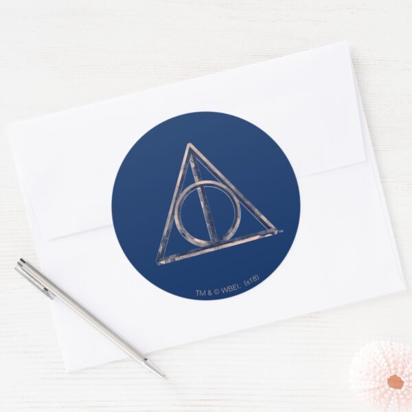 Harry_Potter___Deathly_Hallows_Watercolor_Classic_Round_Sticker_3 Harry Potter Deathly Hallows Watercolor Classic Round Sticker