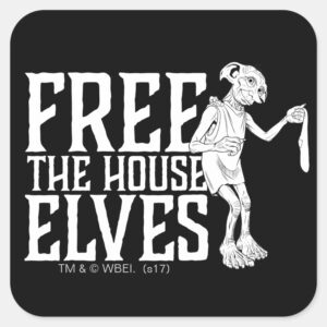 Harry_Potter___Free_The_House_Elves_Square_Sticker_1 Harry Potter Free The House Elves Square Sticker