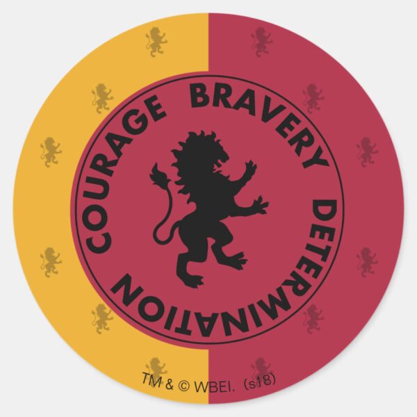 Harry_Potter___GRYFFINDOR™_House_Traits_Graphic_Classic_Round_Sticker_1 Harry Potter GRYFFINDOR™ House Traits Graphic Classic Round Sticker