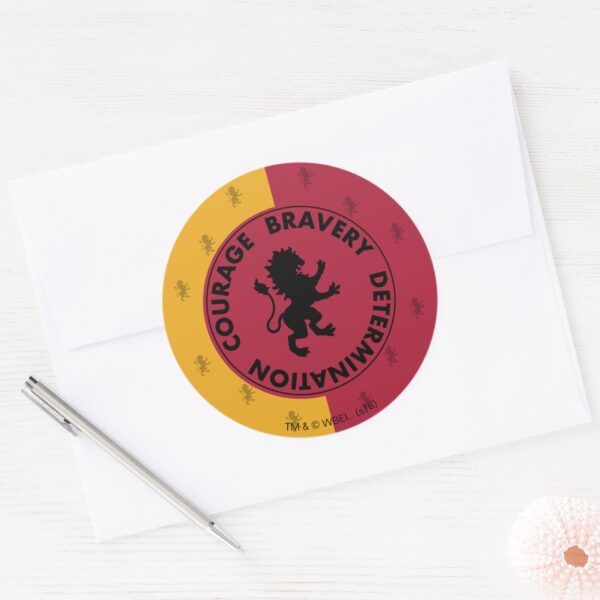 Harry_Potter___GRYFFINDOR™_House_Traits_Graphic_Classic_Round_Sticker_3 Harry Potter GRYFFINDOR™ House Traits Graphic Classic Round Sticker