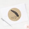Harry_Potter___Glasses_And_Quill_Classic_Round_Sticker_3 Harry Potter Glasses And Quill Classic Round Sticker