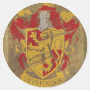 Harry_Potter___Gryffindor_-_Retro_House_Crest_Classic_Round_Sticker_1 Harry Potter Gryffindor Retro House Crest Classic Round Sticker