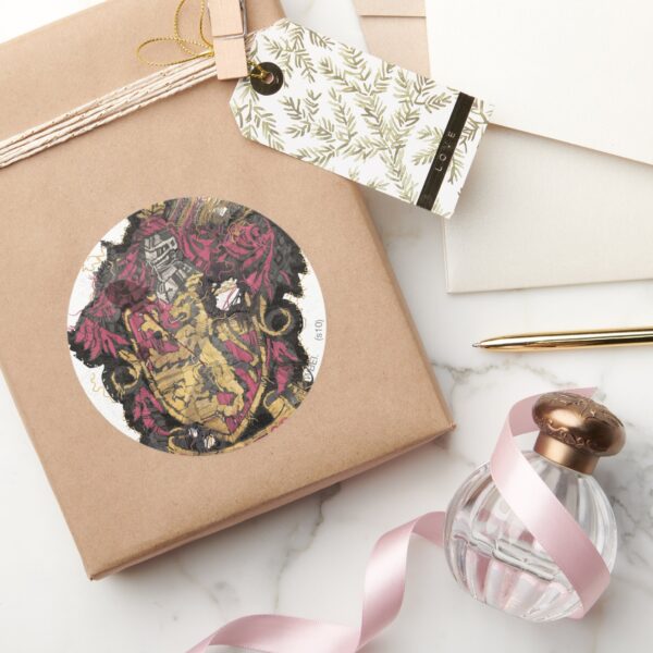 Harry_Potter___Gryffindor_Crest_-_Destroyed_Classic_Round_Sticker_5 Harry Potter Gryffindor Crest Destroyed Classic Round Sticker