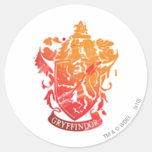 Harry_Potter___Gryffindor_Crest_-_Splattered_Classic_Round_Sticker_1 Harry Potter Gryffindor Crest Splattered Classic Round Sticker