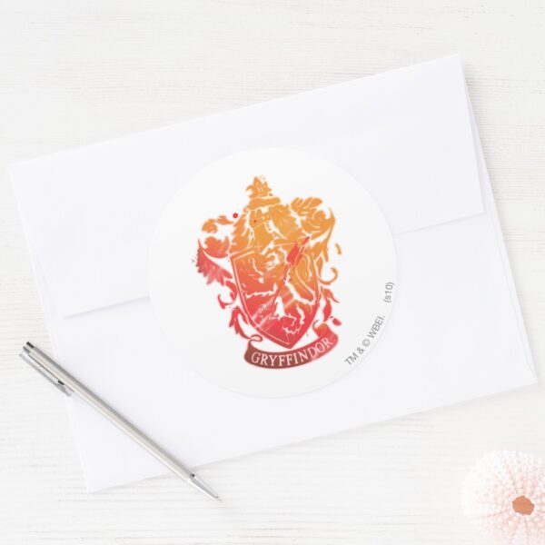 Harry_Potter___Gryffindor_Crest_-_Splattered_Classic_Round_Sticker_3 Harry Potter Gryffindor Crest Splattered Classic Round Sticker