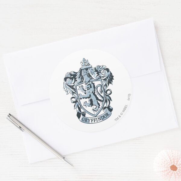Harry_Potter___Gryffindor_Crest_Blue_Classic_Round_Sticker_3 Harry Potter Gryffindor Crest Blue Classic Round Sticker