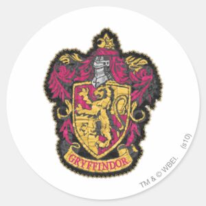 Harry_Potter___Gryffindor_House_Crest_Classic_Round_Sticker_1 Harry Potter Gryffindor House Crest Classic Round Sticker