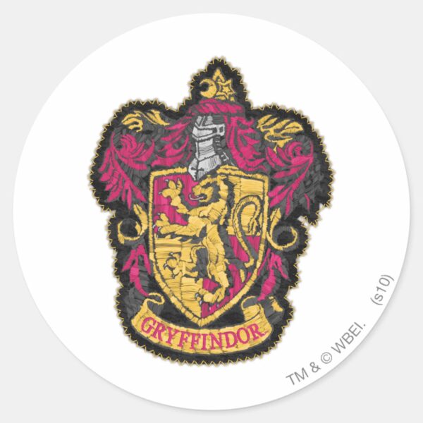 Harry_Potter___Gryffindor_House_Crest_Classic_Round_Sticker_1 Harry Potter Gryffindor House Crest Classic Round Sticker
