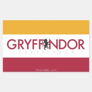 Harry_Potter___Gryffindor_House_Pride_Crest_Rectangular_Sticker_1 Harry Potter Gryffindor House Pride Crest Rectangular Sticker