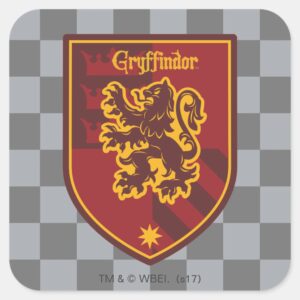 Harry_Potter___Gryffindor_House_Pride_Crest_Square_Sticker_1 Harry Potter Gryffindor House Pride Crest Square Sticker