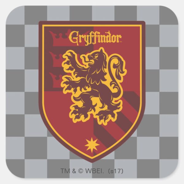 Harry_Potter___Gryffindor_House_Pride_Crest_Square_Sticker_1 Harry Potter Gryffindor House Pride Crest Square Sticker