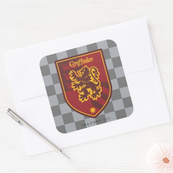 Harry_Potter___Gryffindor_House_Pride_Crest_Square_Sticker_3 Harry Potter Gryffindor House Pride Crest Square Sticker