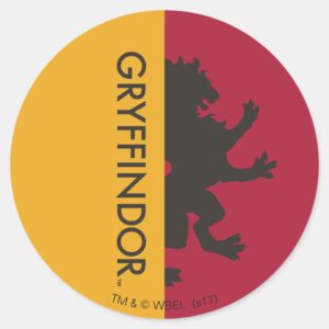 Harry_Potter___Gryffindor_House_Pride_Graphic_Classic_Round_Sticker_1 Harry Potter Gryffindor House Pride Graphic Classic Round Sticker