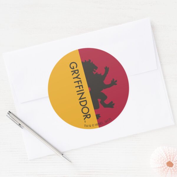 Harry_Potter___Gryffindor_House_Pride_Graphic_Classic_Round_Sticker_3 Harry Potter Gryffindor House Pride Graphic Classic Round Sticker