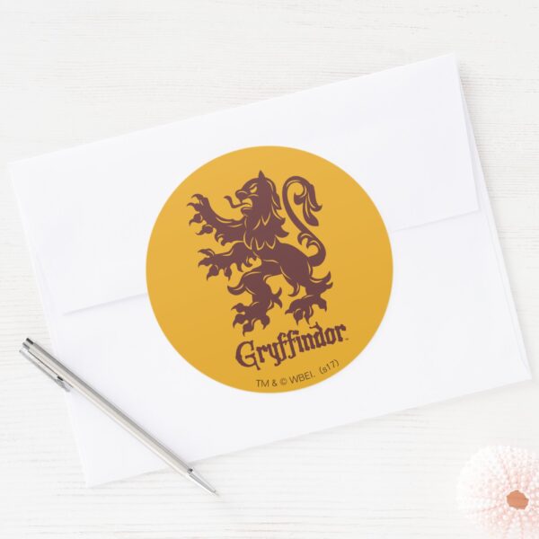 Harry_Potter___Gryffindor_Lion_Graphic_Classic_Round_Sticker_3 Harry Potter Gryffindor Lion Graphic Classic Round Sticker
