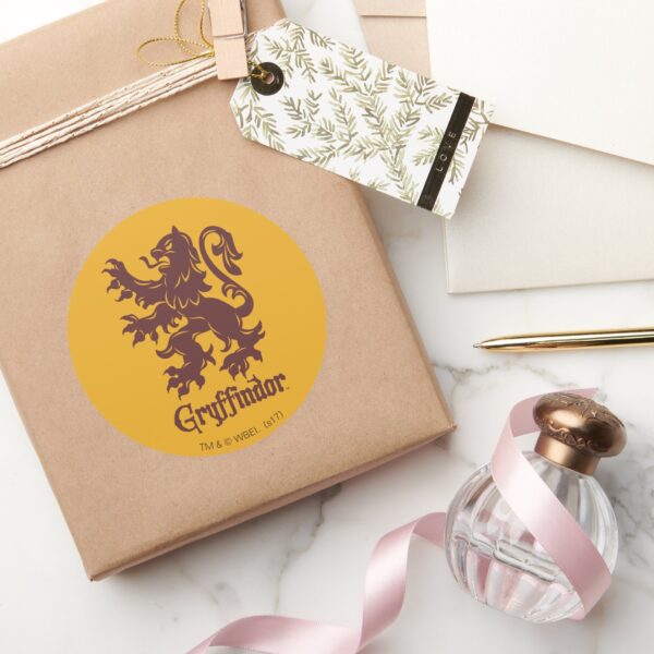 Harry_Potter___Gryffindor_Lion_Graphic_Classic_Round_Sticker_5 Harry Potter Gryffindor Lion Graphic Classic Round Sticker