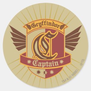 Harry_Potter___Gryffindor_QUIDDITCH�_Captain_Emble_Classic_Round_Sticker_1 Harry Potter Gryffindor QUIDDITCH� Captain Emble Classic Round Sticker