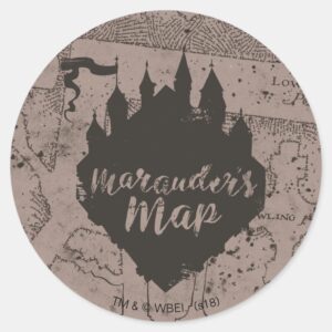 Harry_Potter___HOGWARTS™_Castle_Marauder's_Map_Classic_Round_Sticker_1 Harry Potter HOGWARTS™ Castle Marauders Map Classic Round Sticker