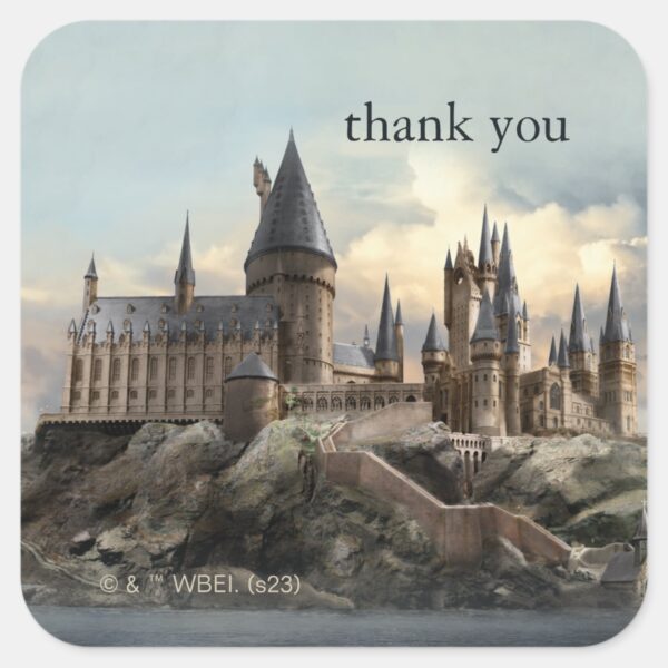 Harry_Potter___Hogwarts_Baby_Shower_Thank_You_Square_Sticker_1 Harry Potter Hogwarts Baby Shower Thank You Square Sticker