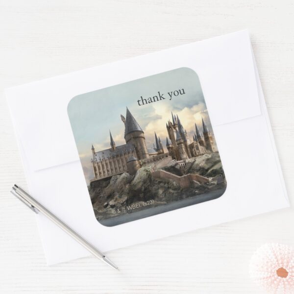 Harry_Potter___Hogwarts_Baby_Shower_Thank_You_Square_Sticker_3 Harry Potter Hogwarts Baby Shower Thank You Square Sticker