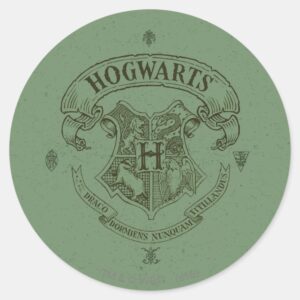 Harry_Potter___Hogwarts_Banner_Crest_Classic_Round_Sticker_1 Harry Potter Hogwarts Banner Crest Classic Round Sticker