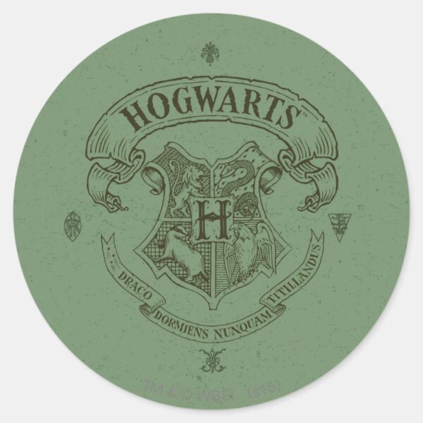 Harry_Potter___Hogwarts_Banner_Crest_Classic_Round_Sticker_1 Harry Potter Hogwarts Banner Crest Classic Round Sticker