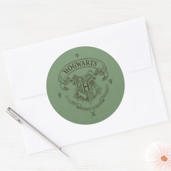 Harry_Potter___Hogwarts_Banner_Crest_Classic_Round_Sticker_3 Harry Potter Hogwarts Banner Crest Classic Round Sticker