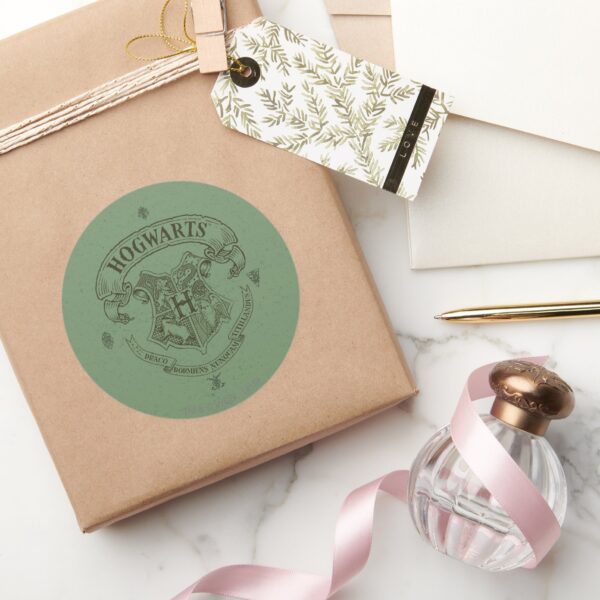 Harry_Potter___Hogwarts_Banner_Crest_Classic_Round_Sticker_5 Harry Potter Hogwarts Banner Crest Classic Round Sticker