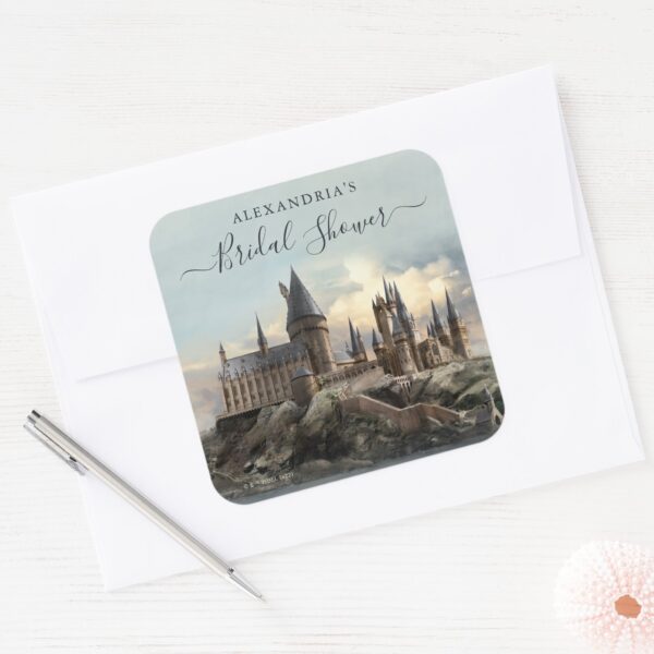 Harry_Potter___Hogwarts_Castle_Bridal_Shower_Square_Sticker_3 Harry Potter Hogwarts Castle Bridal Shower Square Sticker
