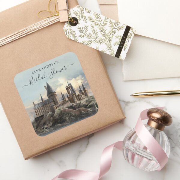 Harry_Potter___Hogwarts_Castle_Bridal_Shower_Square_Sticker_5 Harry Potter Hogwarts Castle Bridal Shower Square Sticker