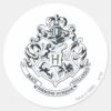 Harry_Potter___Hogwarts_Crest_-_Black_and_White_Classic_Round_Sticker_1 Harry Potter Hogwarts Crest Black And White Classic Round Sticker