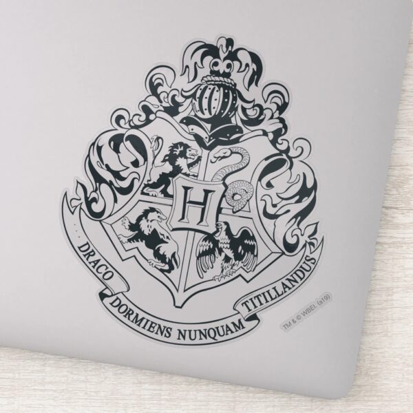 Harry_Potter___Hogwarts_Crest_-_Black_and_White_Sticker_1 Harry Potter Hogwarts Crest Black And White Sticker