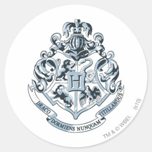 Harry Potter Hogwarts Crest Blue Classic Round Sticker