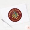 Harry_Potter___Hogwarts_Crest___Happy_Holidays_Classic_Round_Sticker_3 Harry Potter Hogwarts Crest Happy Holidays Classic Round Sticker