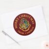 Harry_Potter___Hogwarts_Crest___Merry_Christmas_Classic_Round_Sticker_3 Harry Potter Hogwarts Crest Merry Christmas Classic Round Sticker