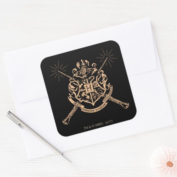 Harry_Potter___Hogwarts_Crossed_Wands_Crest_Square_Sticker_3 Harry Potter Hogwarts Crossed Wands Crest Square Sticker